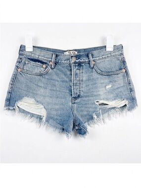 Free people We the Free Loving Good Vibrations Cutoff Denim Shorts